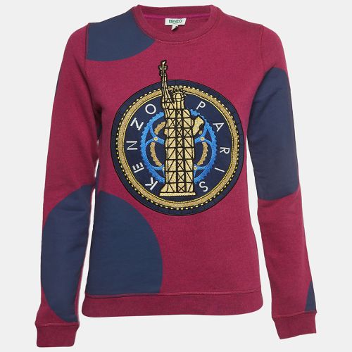 Statue Of Liberty Embroidered Cotton Knit Sweatshirt S - Kenzo - Modalova