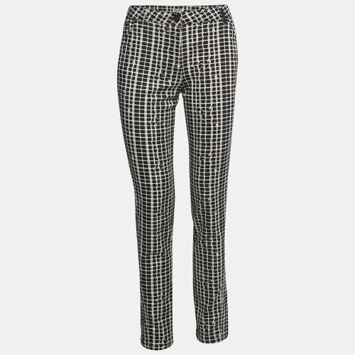 White Check Printed Cotton Cropped Jeans M Waist 32" - Kenzo - Modalova