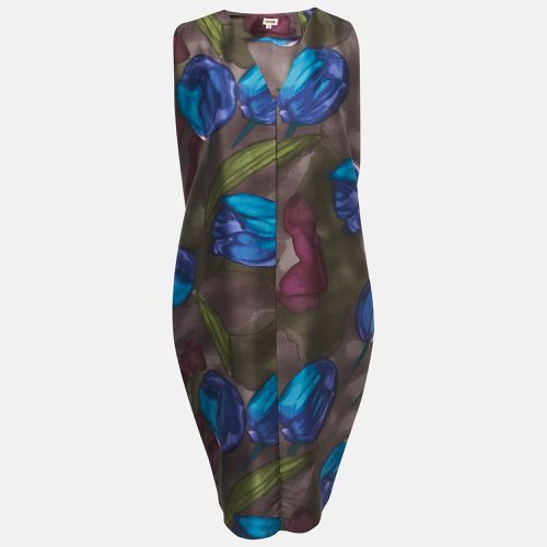 Kenzo Multicolor Tulip Print Silk Midi Dress M - Kenzo - Modalova