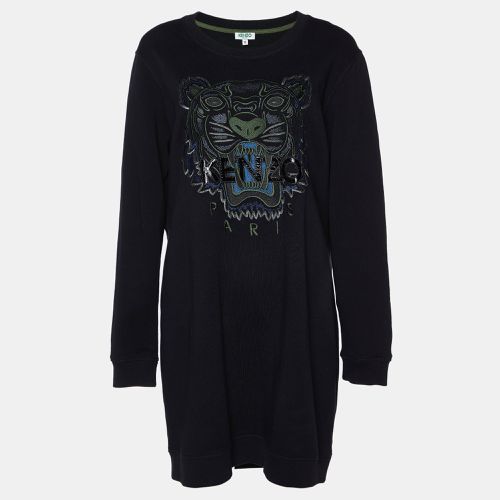 Embroidered Cotton Knit Crewneck Sweatshirt XL - Kenzo - Modalova