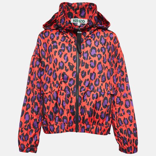 Animal Print Synthetic Zip-Up Hooded Coat M - Kenzo - Modalova