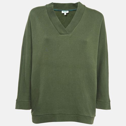 Kenzo Green Cotton Knit Printed Sweatshirt S - Kenzo - Modalova