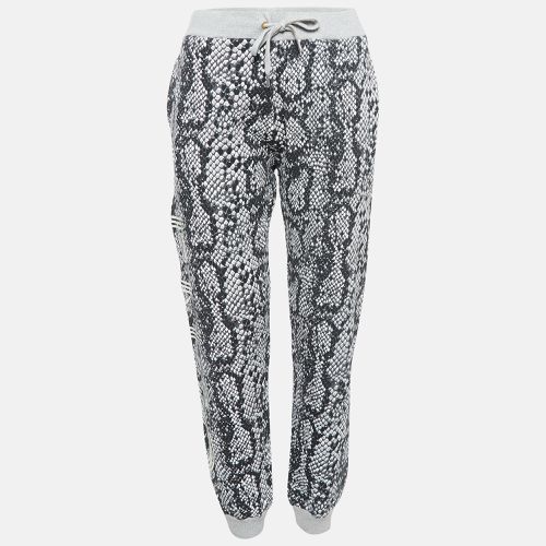 White Snake Print Cotton Knit Track Pants M - Kenzo - Modalova