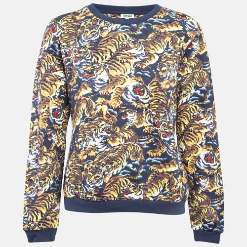 Tiger Print Cotton Crew Neck Sweatshirt XL - Kenzo - Modalova