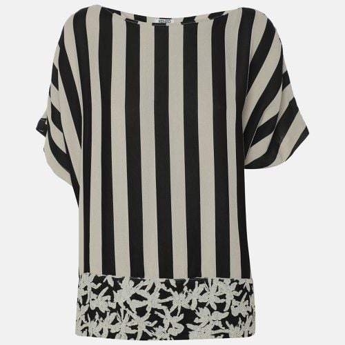 Kenzo Black/White Strip Crepe Top L - Kenzo - Modalova