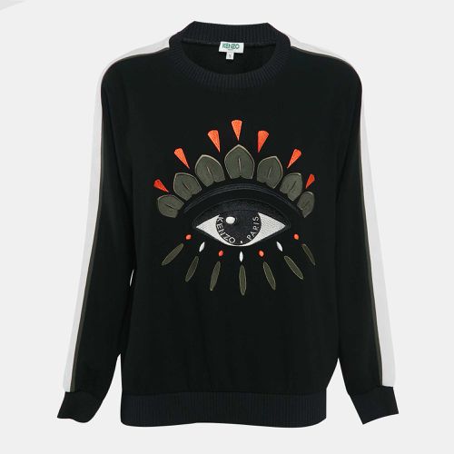 Eye Logo Embroidered Crepe Sweatshirt S - Kenzo - Modalova