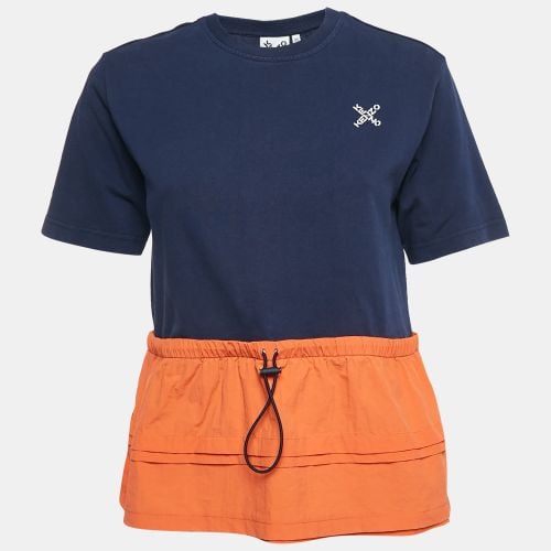 Kenzo Navy Blue/Orange Cotton Knit and Nylon Elasticized Top XS - Kenzo - Modalova