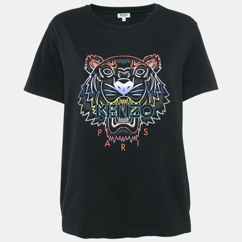 Tiger Print Cotton Crew Neck T-Shirt L - Kenzo - Modalova