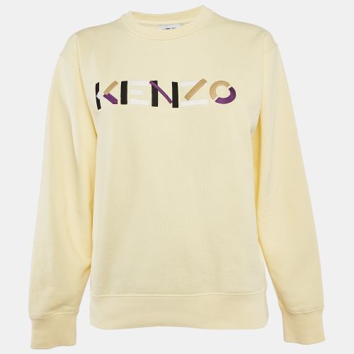 Logo Embroidery Cotton Crewneck Sweatshirt M - Kenzo - Modalova