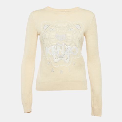 Tiger Logo Embroidered Wool Blend Sweatshirt XS - Kenzo - Modalova