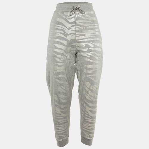 Kenzo Grey Metallic Print Cotton Jogger Pants L - Kenzo - Modalova
