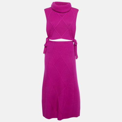 Kenzo Purple Cable Knit Turtle Neck Top & Maxi Skirt M - Kenzo - Modalova