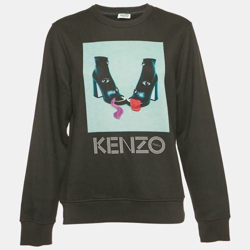 Kenzo X Toilet Paper Black Printed Cotton Blend Sweatshirt S - Kenzo - Modalova