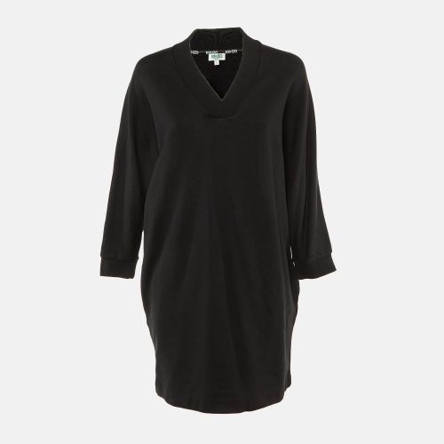 Kenzo Black Logo Print Cotton Sweater Dress L - Kenzo - Modalova