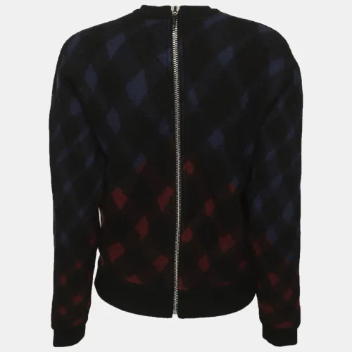 Multicolor Fire Printed Wool Blend Zip Sweater S - Kenzo - Modalova