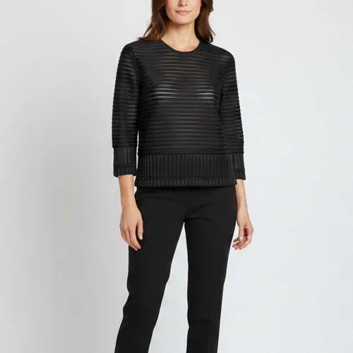 Mesh Stripe Sheer Panel Top M - Kenzo - Modalova