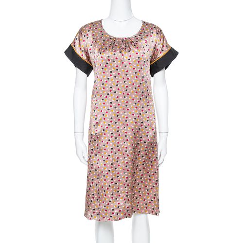 Kenzo Multicolor Abstract Polka Dot Print Silk Shift Dress M - Kenzo - Modalova