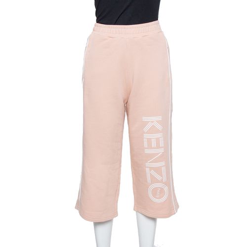 Salmon Knit Logo Printed Cropped Track Pants XS - Kenzo - Modalova