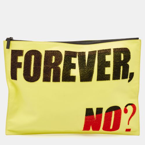 Kenzo Yellow Leather Oversized Forever No? Clutch - Kenzo - Modalova