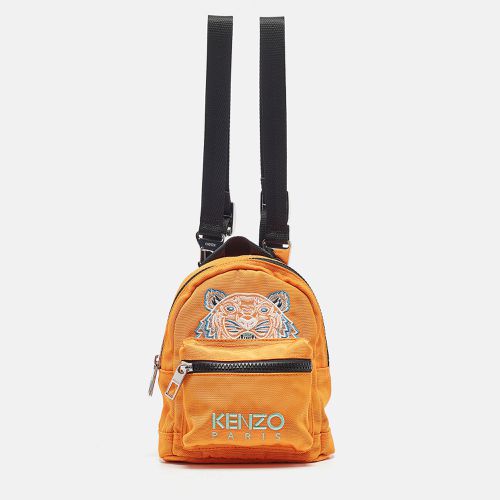 Kenzo Orange/Black Nylon Mini Embroidered Tiger Backpack - Kenzo - Modalova