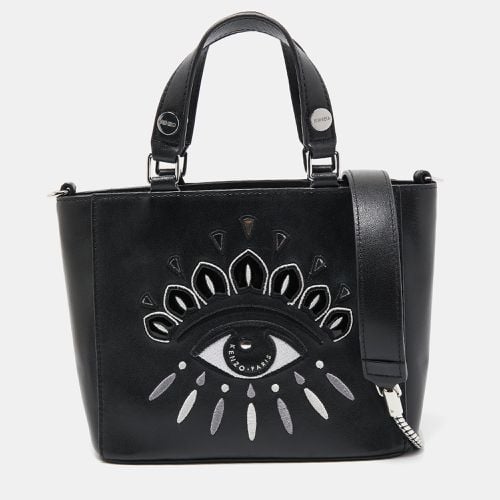 Kenzo Black Leather Eye Patch Tote - Kenzo - Modalova