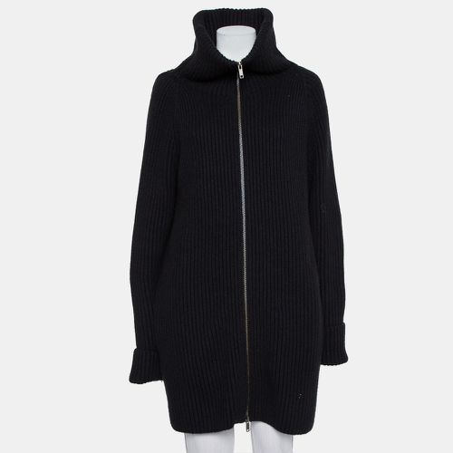 Wool Knit Collared Zip Front Oversized Long Cardigan XXS - Haider Ackermann - Modalova