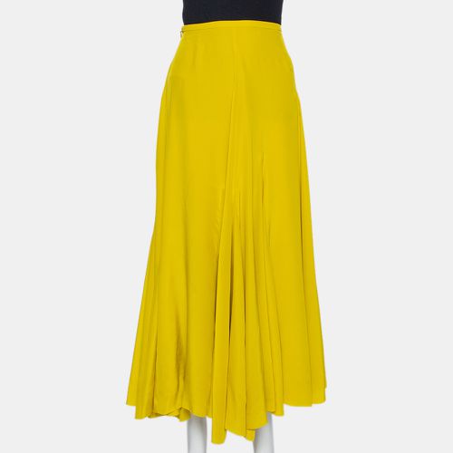 Mustard Silk Flared Maxi Skirt S - Haider Ackermann - Modalova