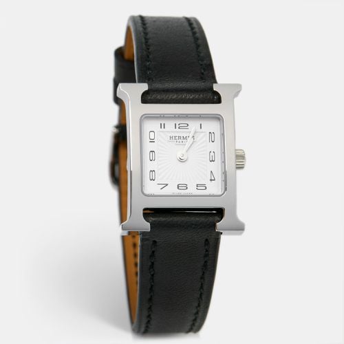 Hermes White Stainless Steel Leather Mini Heure H W055629WW00 Women's Wristwatch 21 mm - Hermes - Modalova