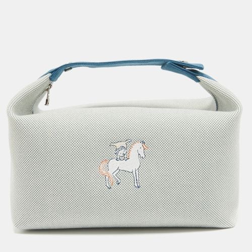 Hermes Bleu Nattier Canvas Large Bride-a-Brac Cabriole Pouch - Hermes - Modalova