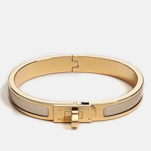 Marron Glace Enamel Mini Clic H Bracelet Size GM - Hermes - Modalova