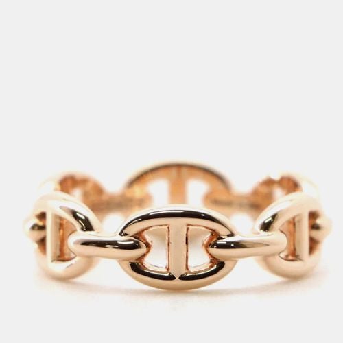 Hermes 18K Rose Gold Chaine D'Ancre Enchainee Ring EU 52 - Hermes - Modalova