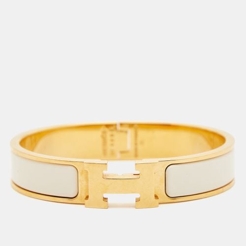 Hermès Clic H Enamel Gold Plated Bracelet - Hermes - Modalova