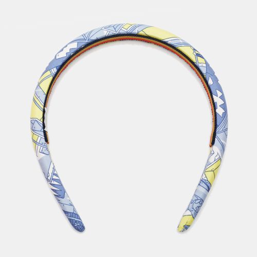 Hermes Blue Printed Silk La Legende du Cheval Elsa Headband - Hermes - Modalova