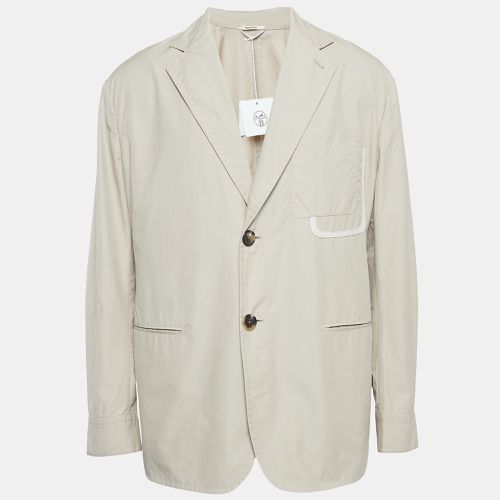 Hermes Tan Khaki Poplin Button-Up Jacket M - Hermes - Modalova