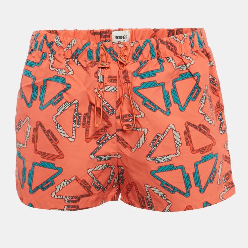 Hermès Rose Sorbet Orange Tatersales Print Nylon Beach Shorts S - Hermes - Modalova