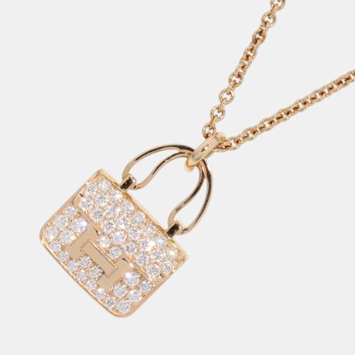 Hermes 18K Pink Gold Amulette Constance Necklace - Hermes - Modalova