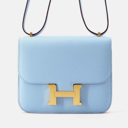 Hermes Celeste Epsom Leather Mini Constance Shoulder Bag - Hermes - Modalova