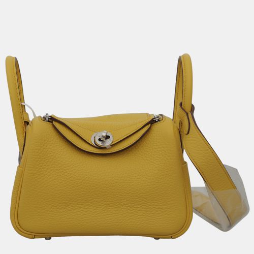 Hermes Sun Clemence Leather Mini Lindy Bag - Hermes - Modalova