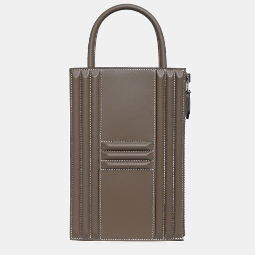 Hermes Etoupe Tadelakt Leather H Cadena Lock Bag - Hermes - Modalova