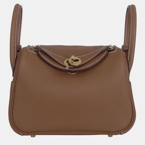 Hermes Gold Clemence Leather Mini Lindy Bag - Hermes - Modalova