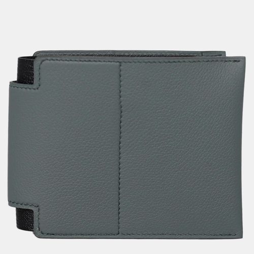 Hermes Vert Amande / Noir Open 24 Compact Wallet - Hermes - Modalova