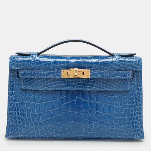 Hermès Bleu Zellige Alligator Mini Kelly Pochette - Hermes - Modalova