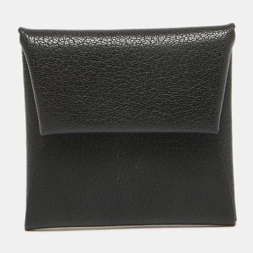 Hermes Noir Chevre Leather Bastia Change Purse - Hermes - Modalova