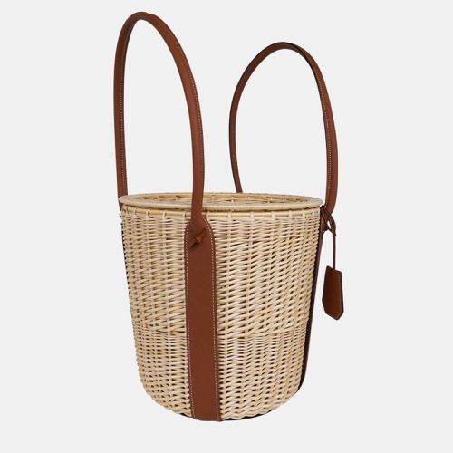 Hermes Hand-Braided Wicker & Taurillon Leather Park Soleil d'Hermes Picnic Basket - Hermes - Modalova