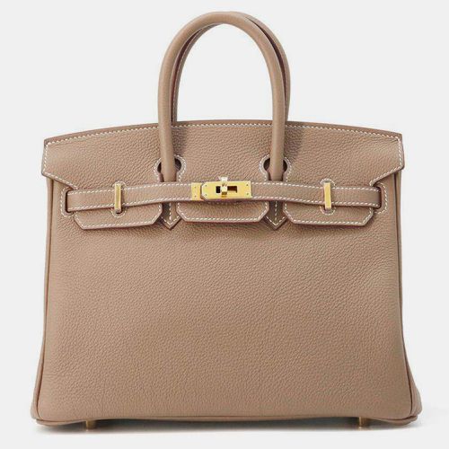 Hermes Etoupe Togo Leather Birkin Bag Size 25 - Hermes - Modalova