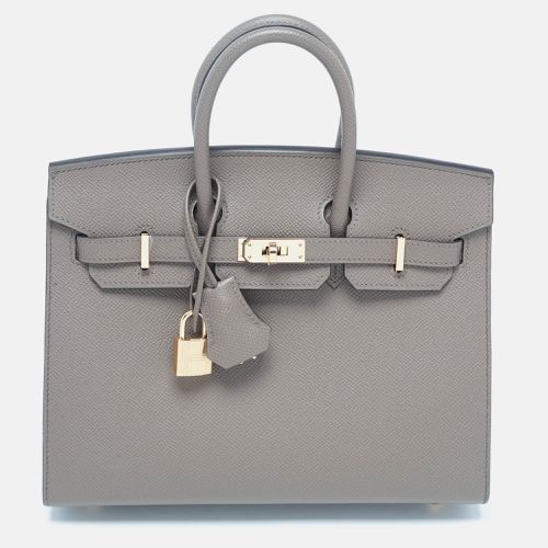 Hermès Etain Epsom Leather Gold Finish Birkin Sellier 25 Bag - Hermes - Modalova