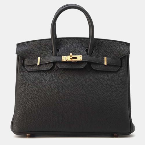 Hermes Black Togo Leather Birkin Size 25 Top Handle Bag - Hermes - Modalova