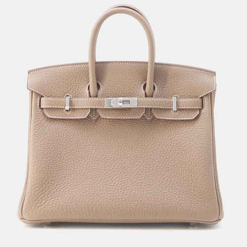 Hermes Etoupe Togo Leather Birkin 25 Top Handle Bag - Hermes - Modalova