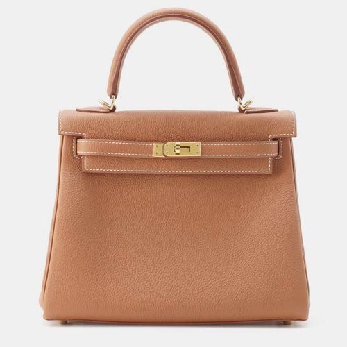 Hermes Gold Togo Leather Kelly Retourne 25 Top Handle Bag - Hermes - Modalova