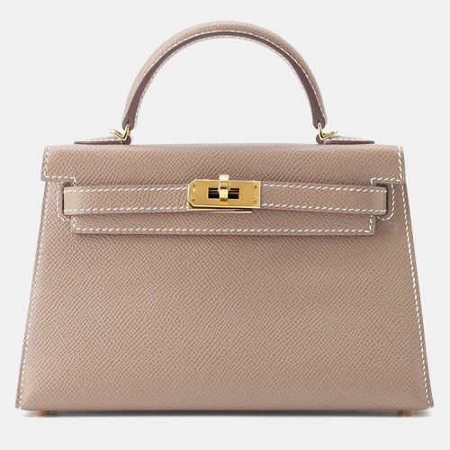 Hermes Etoupe Epsom Mini Kelly Do Top Handle Bags - Hermes - Modalova